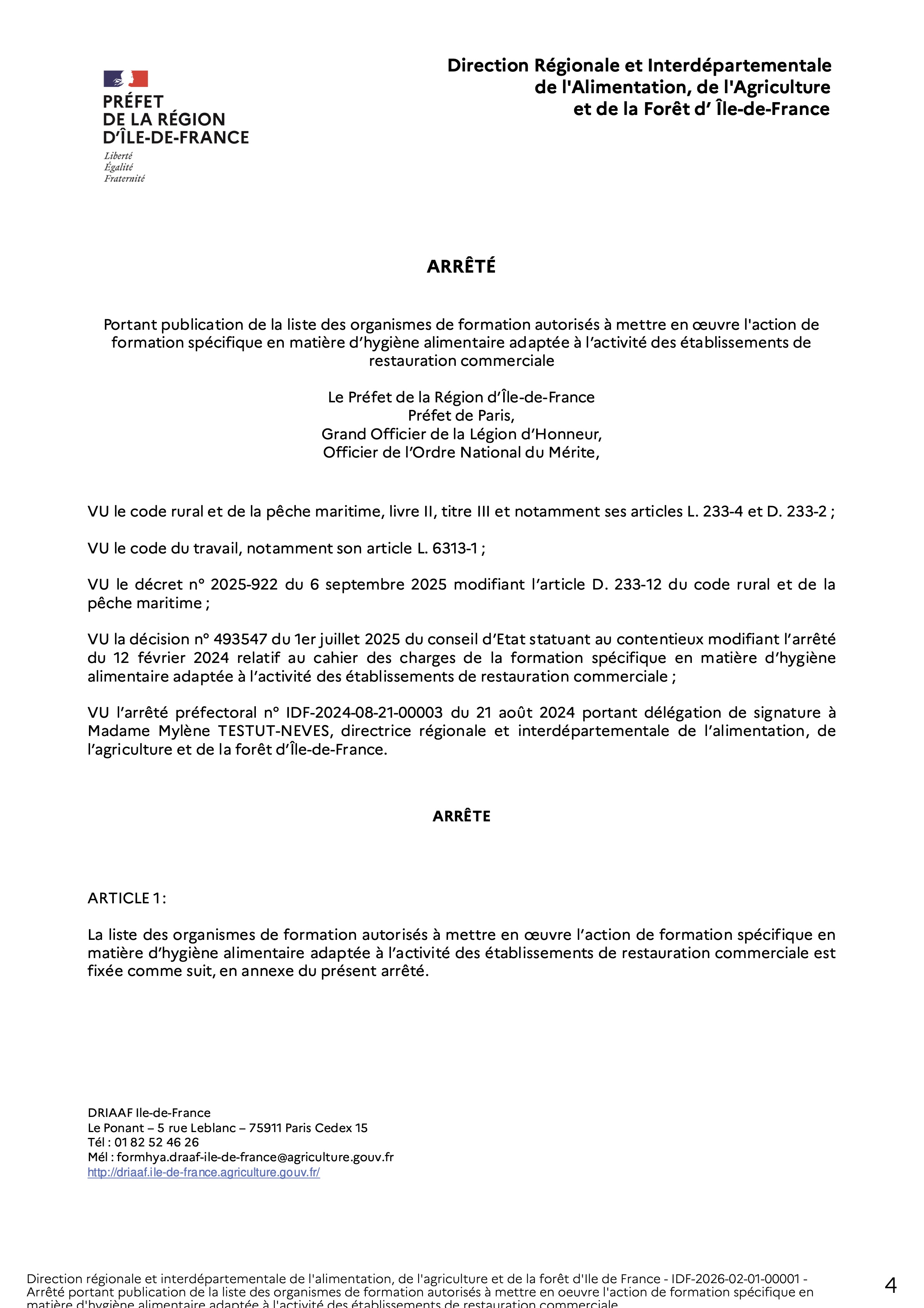 Arrêté DRAAF 2026 - page 4